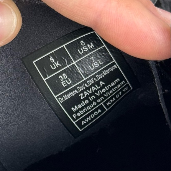 Dr. Martens Zavala Combat Boot Patent Leather Shiny Black Size Ladies 7 Men 6 - Picture 6 of 7